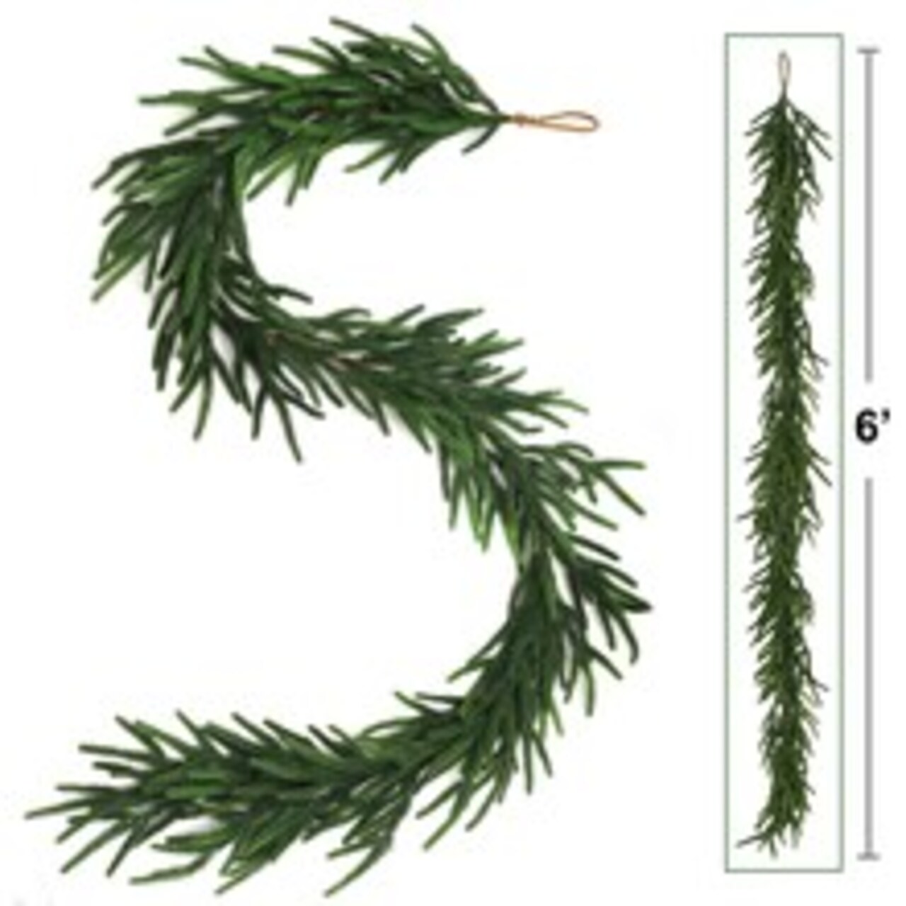 6' Real Touch Frasier Garland - Lifelike Evergreen Christmas Garland for Mantles, Doorways & Staircases, Durable & Reusable Holiday Decor for Indoor & Covered Outdoor Use - Floral Home by Artificial Flowers
